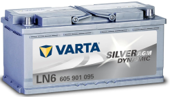 VARTA Silver Dynamic AGM LN6 (605 901 095) 輸入車・国産車用バッテリー アイドリングストップ車/標準車